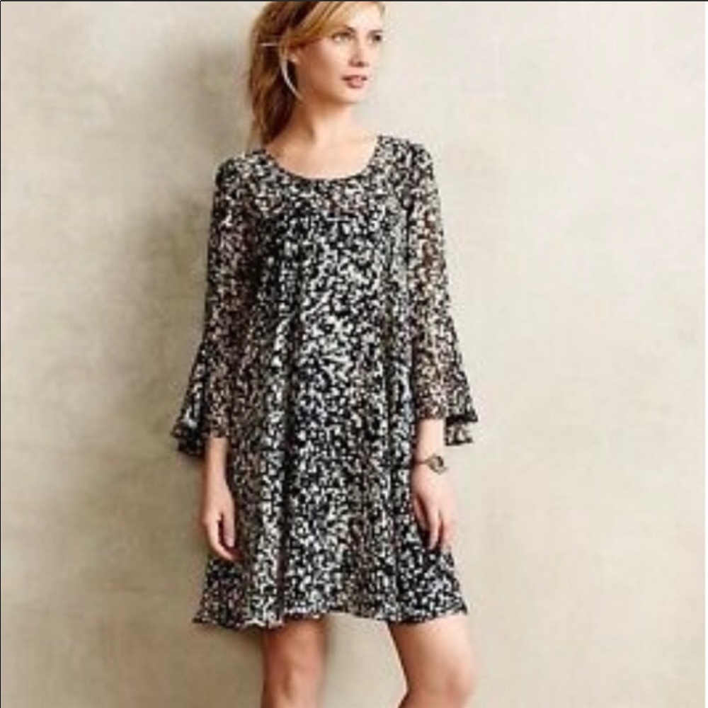 ANTHROPOLOGIE Paper Crown Swing Dress